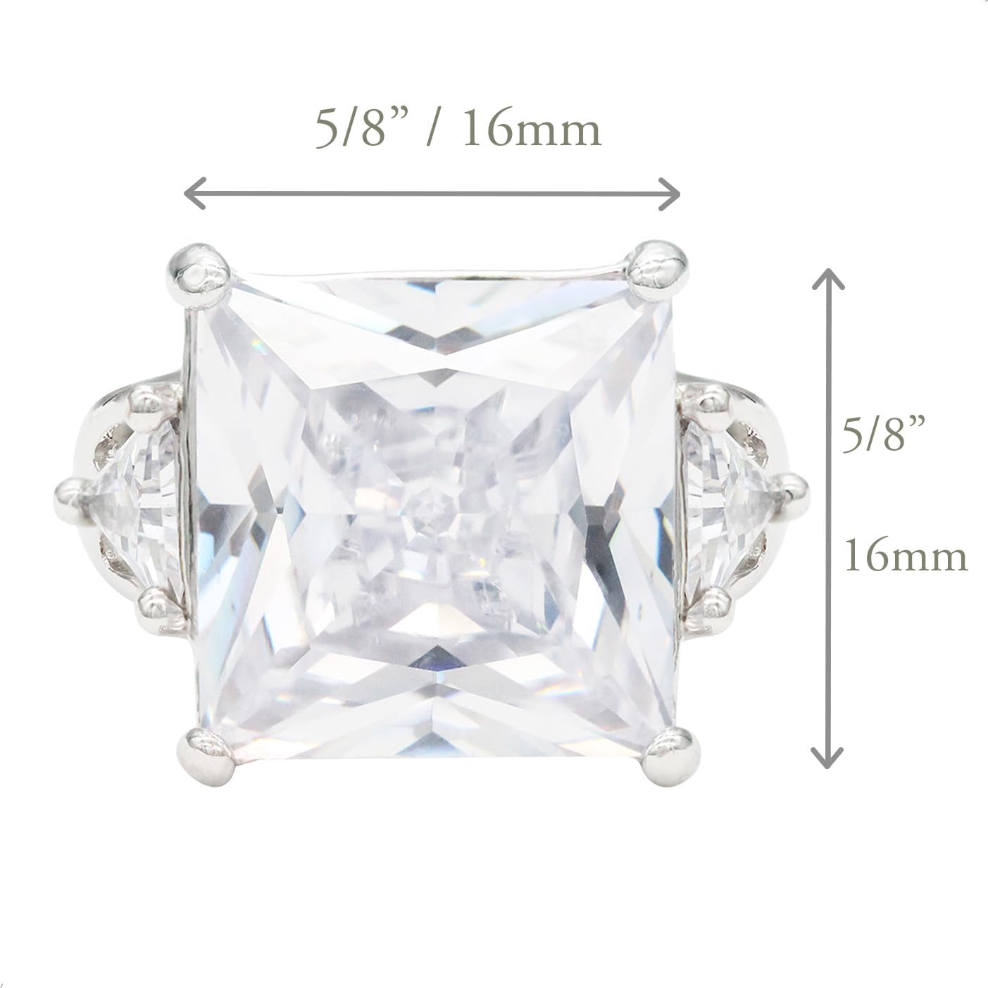 Lavencious Big Bold CZ Stones Stretch Statement Rings for Women Size 7-9 - Image 3