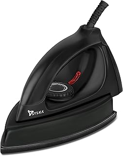 Syska SDI 350 CLASIQUE 1000 W Non-Stick Heavy Duty German Coating Dry Iron (Black)