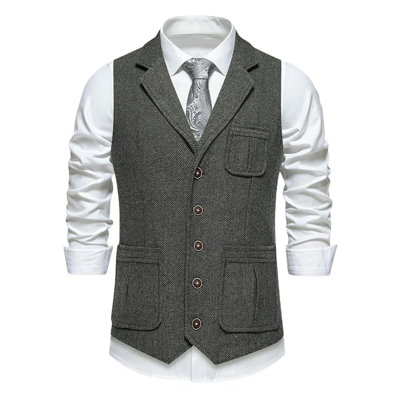 Gilet en tweed rétro homme pour sublimer un costume avec style