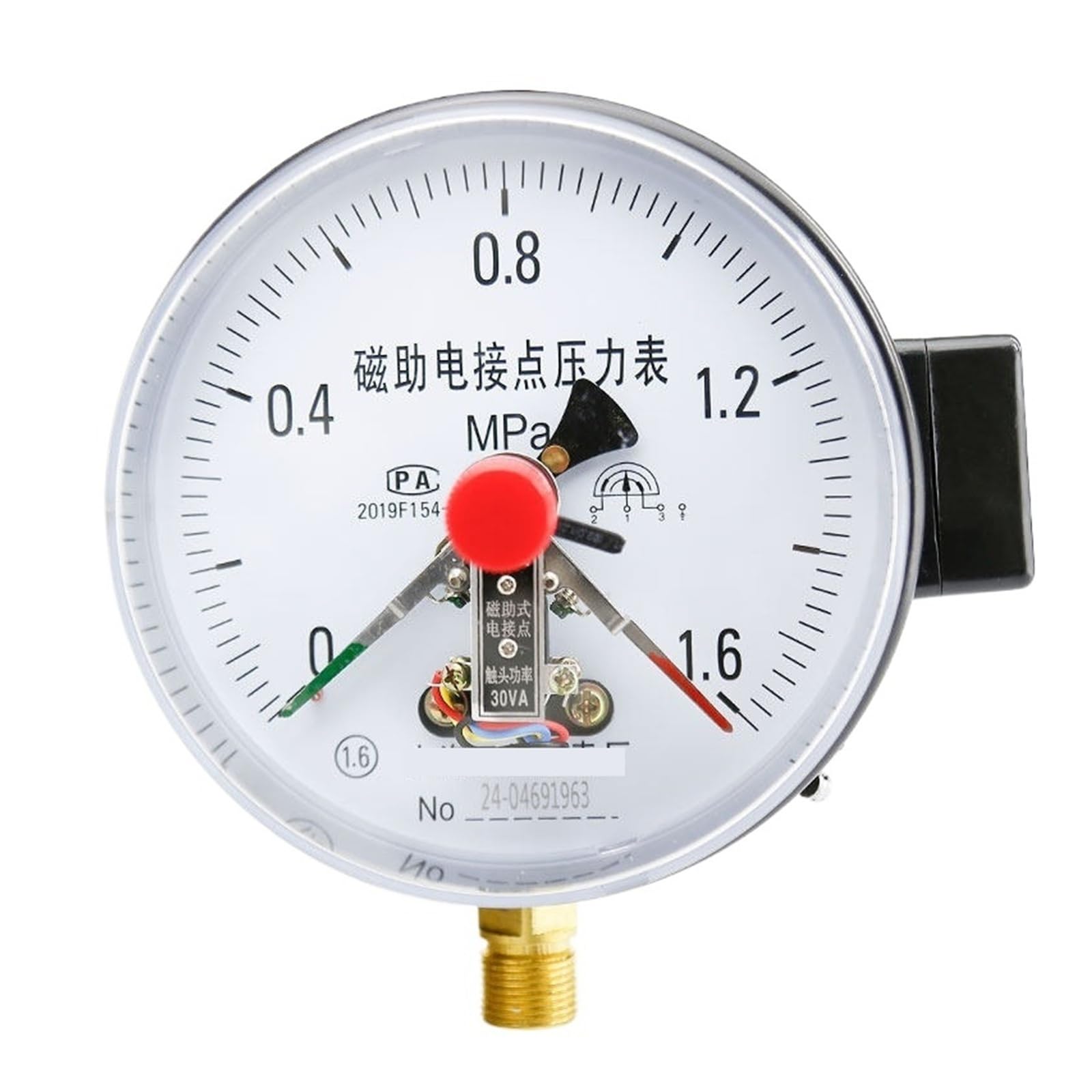 Manomètre à contact électrique YXC-150 pour couper le circuit à 24V - 2