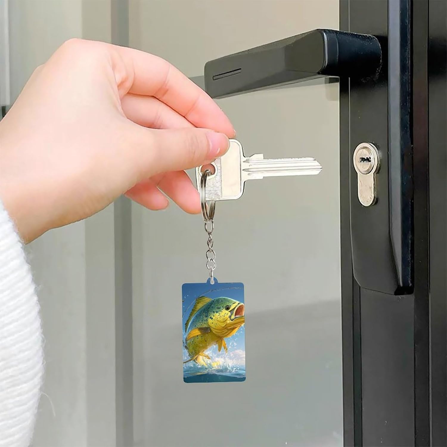 Mahi Tuna Fish Acrylic Keychain Key Chains with Key Rings for Men Women Gifts image 4