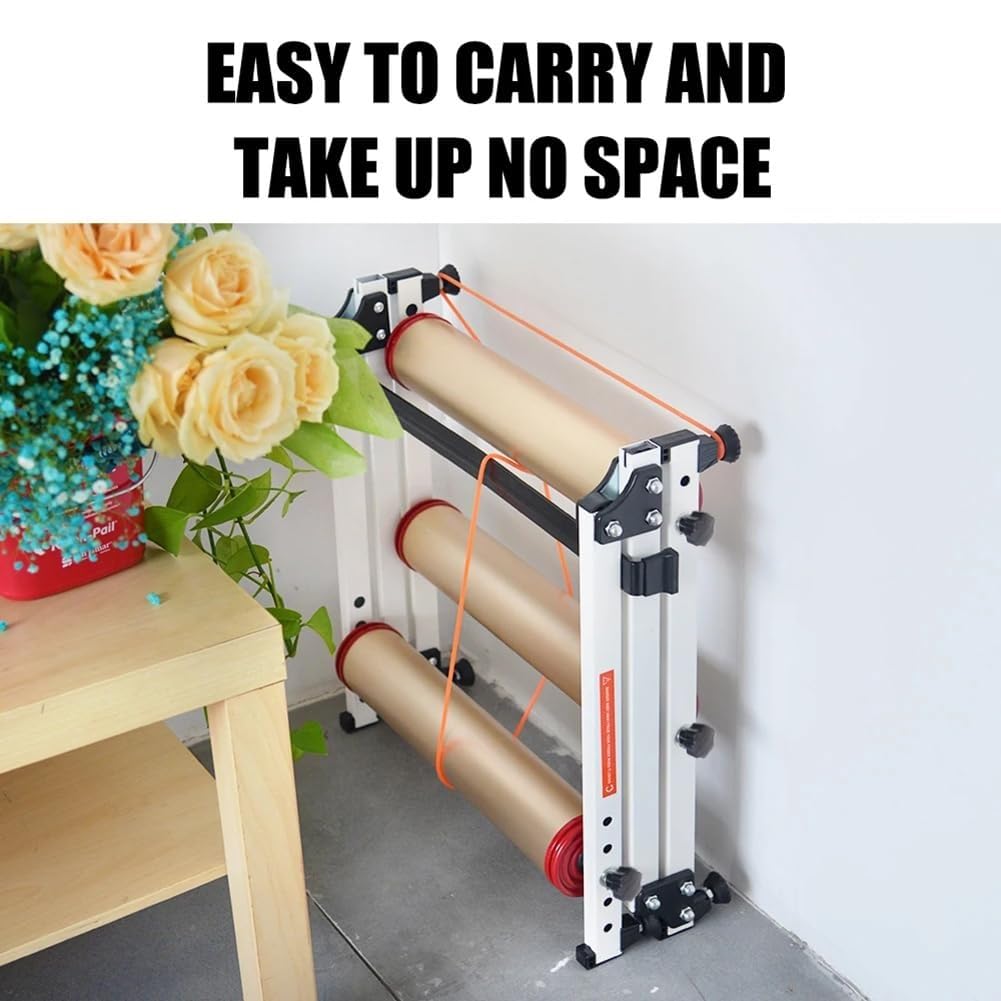 Fahrrad-Rollentrainer for Indoor-Übungen, Fahrrad-Rollentrainer-Fahrplattform, Zusammenklappbarer Stationärer Fahrradständer, Geräuscharm Und Verstellbar(Black)