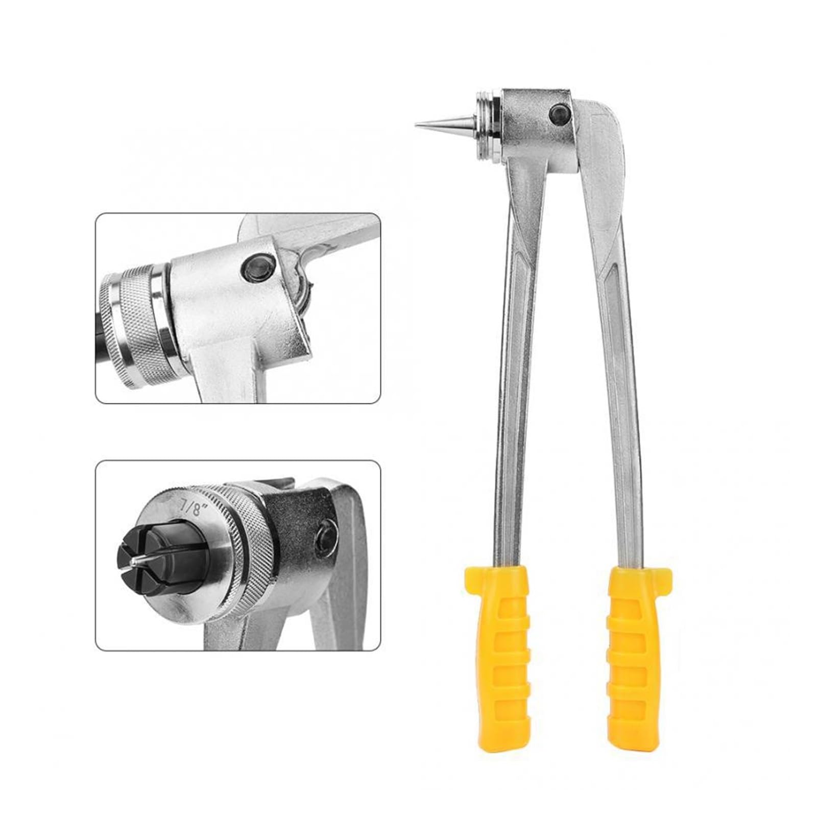Uliczny Ręczny Ekspander Do Rur 7 Zestaw Narzędzi Ekspandera Dźwigniowego HVAC Do Narzędzi Do Kielichowania Rur Miedzianych 3/8 "~ 1-1/8" Naprawa sprzętu ciężkiego