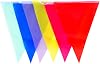 Bunting Flags Outdoor, Double Sided Polyester Fabric Bunting 10 Meter Long 20 Flags Multi Colour Bunting Banners Garlands for Wedding, Birthday, Rainbow Party Decorations, Garden Decorations