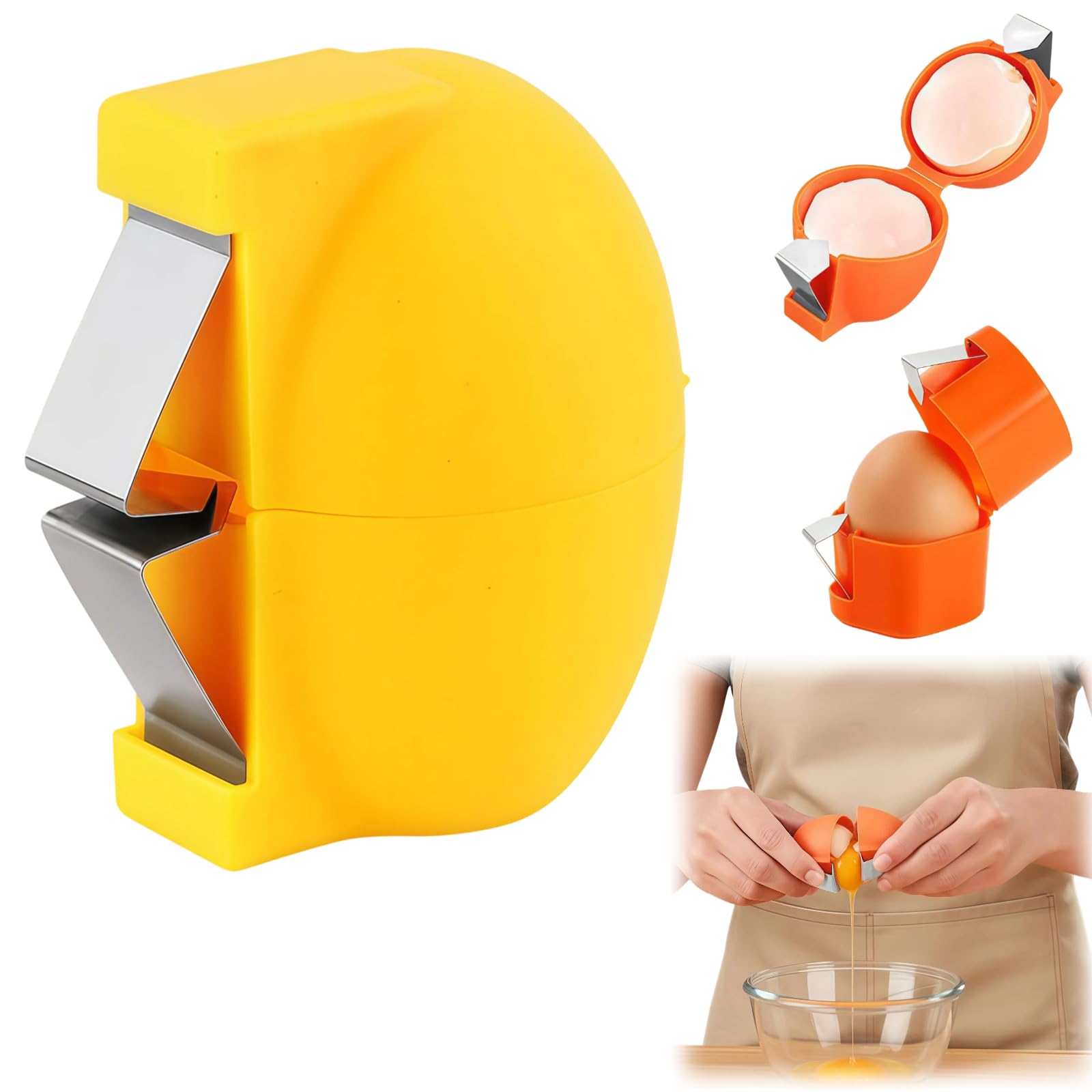 Egg Shell Opener New Multifunctional Peeler Shell Remover for Raw and Hard Boiled Eggs Stainless Steel Egg Cracker