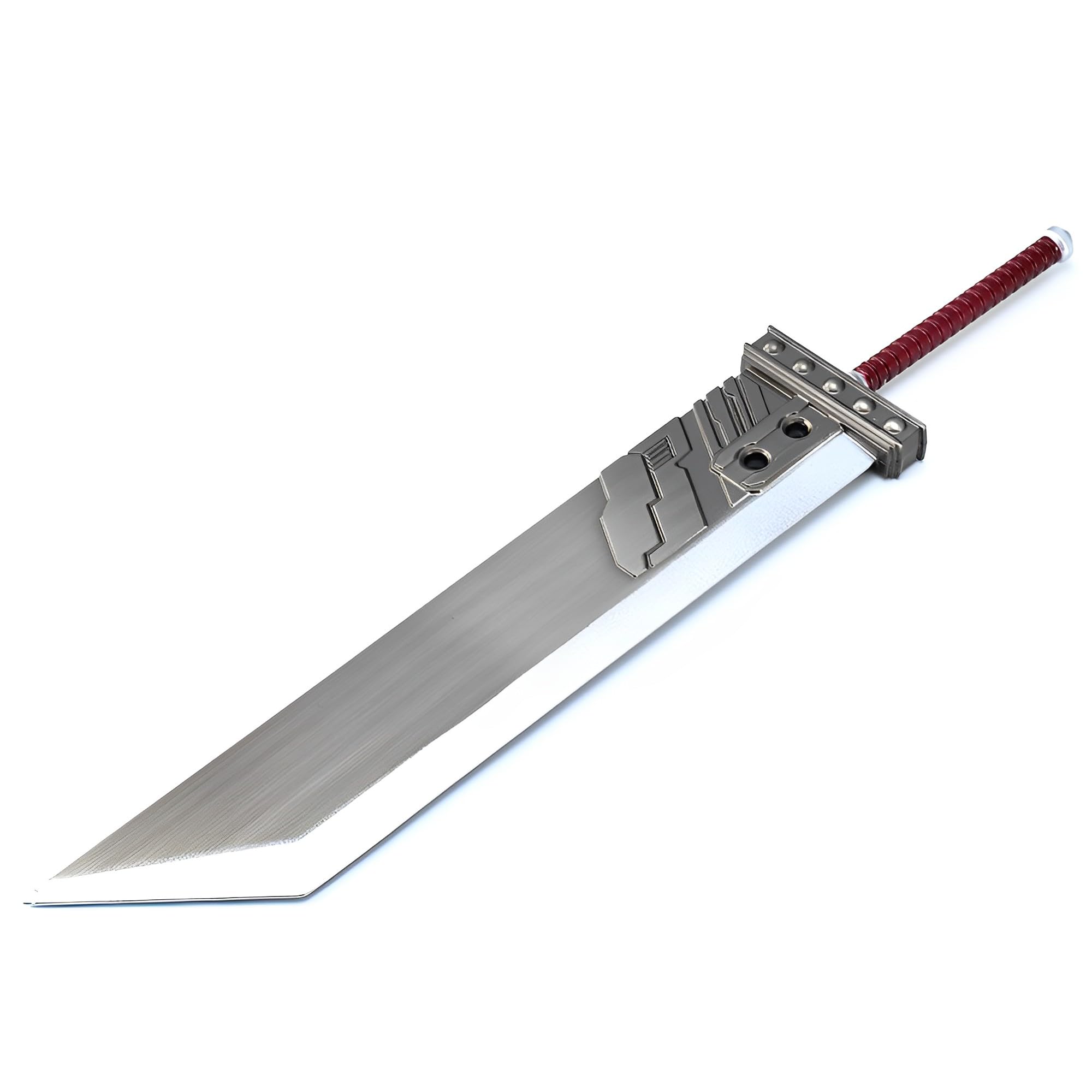 Modelo de Espada Larga, Modelo de Espada Gigante Buster, Longitud: 35 cm, Totalmente metálico, con Soporte exhibición, Color Negro(Iron Gray)