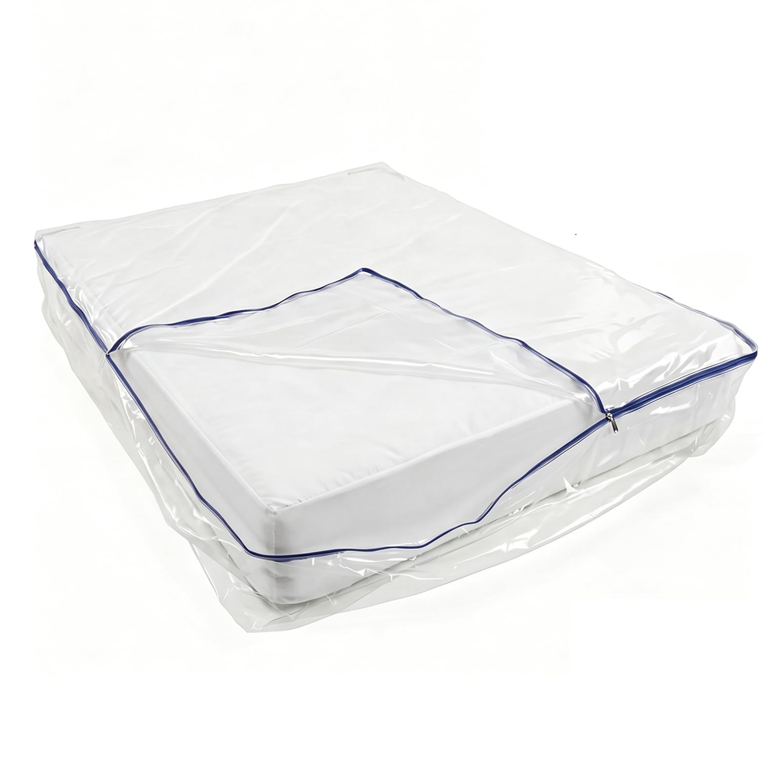 Plastic Mattress Bag for Moving (Queen), 3 Mil Extra Thick Mattress Cover Protector with Zipper, Clear Mattress Storage Bag for Bed, Waterproof &amp; Reuseable Mattress Moving Supplies