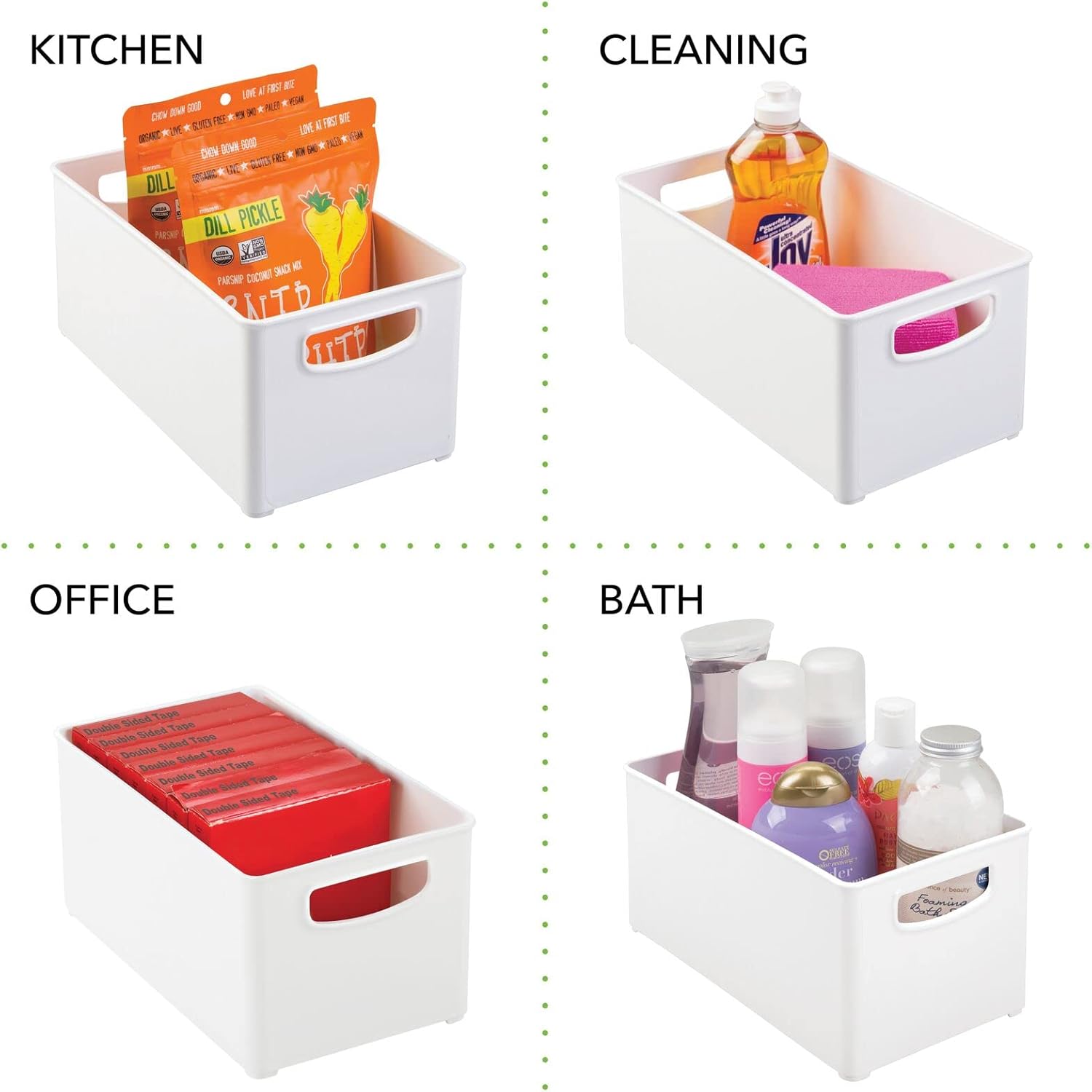 🛒 Crazy Deals mDesign Plastic Bathroom Organizer - Storage Holder Bin with Handles for Vanity, Cupboard, Cabinet Shelf, Linen or Hallway Closets, Holds Styling Tools, Beauty Products, or Toiletries - 8 Pack - White Exclusive Special mDesign Plastic Bathroom Organizer - Storage Holder Bin with Handles for Vanity, Cupboard, Cabinet Shelf, Linen or Hallway Closets, Holds Styling Tools, Beauty Products, or Toiletries - 8 Pack - White