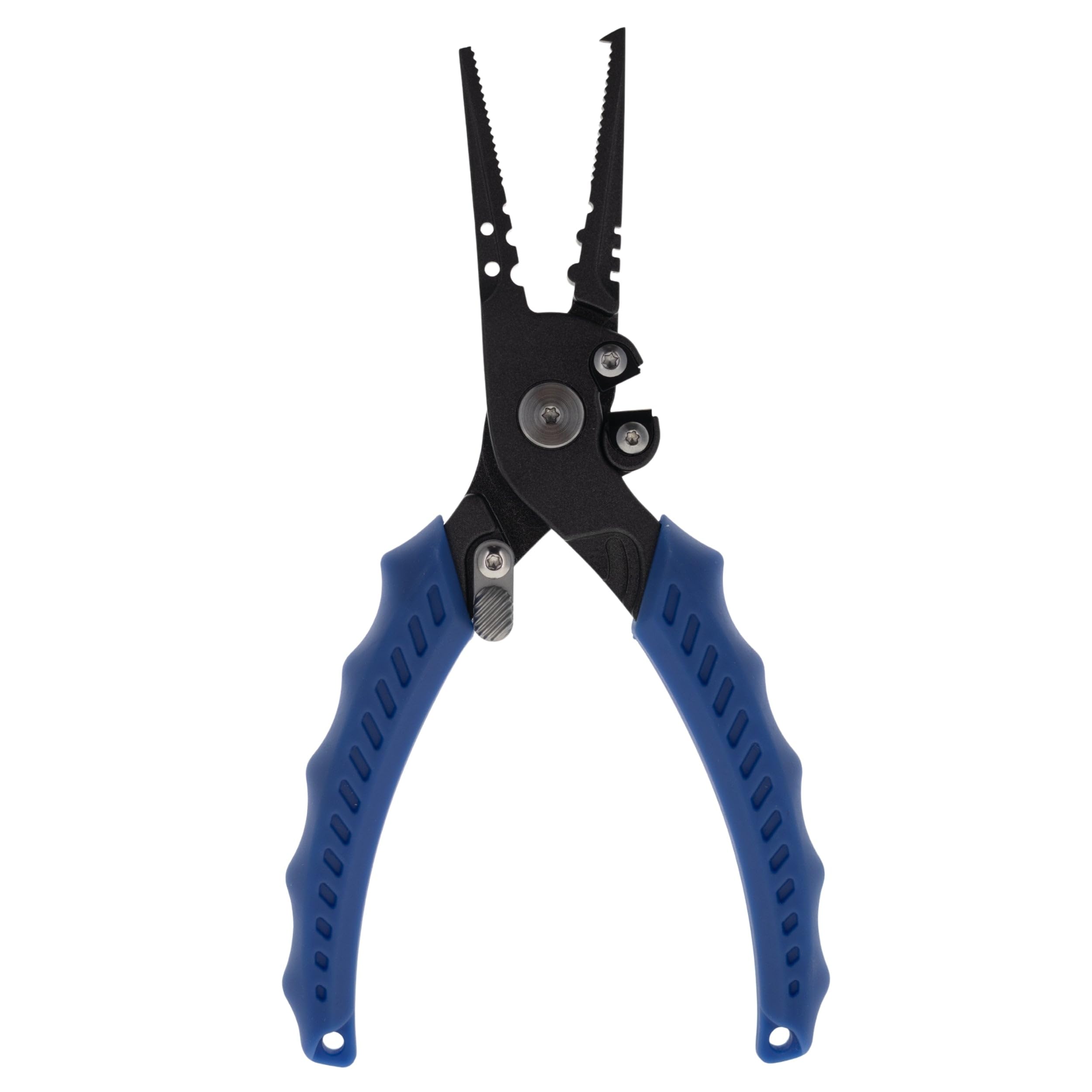 Reaction Tackle Pince de pêche en acier inoxydable de 17,8 cm et 22,9 cm – Pince à anneau fendu ou à bec droit avec coupe-tresse, extracteur de crochet et pince à sertir – Pince de pêche en eau salée