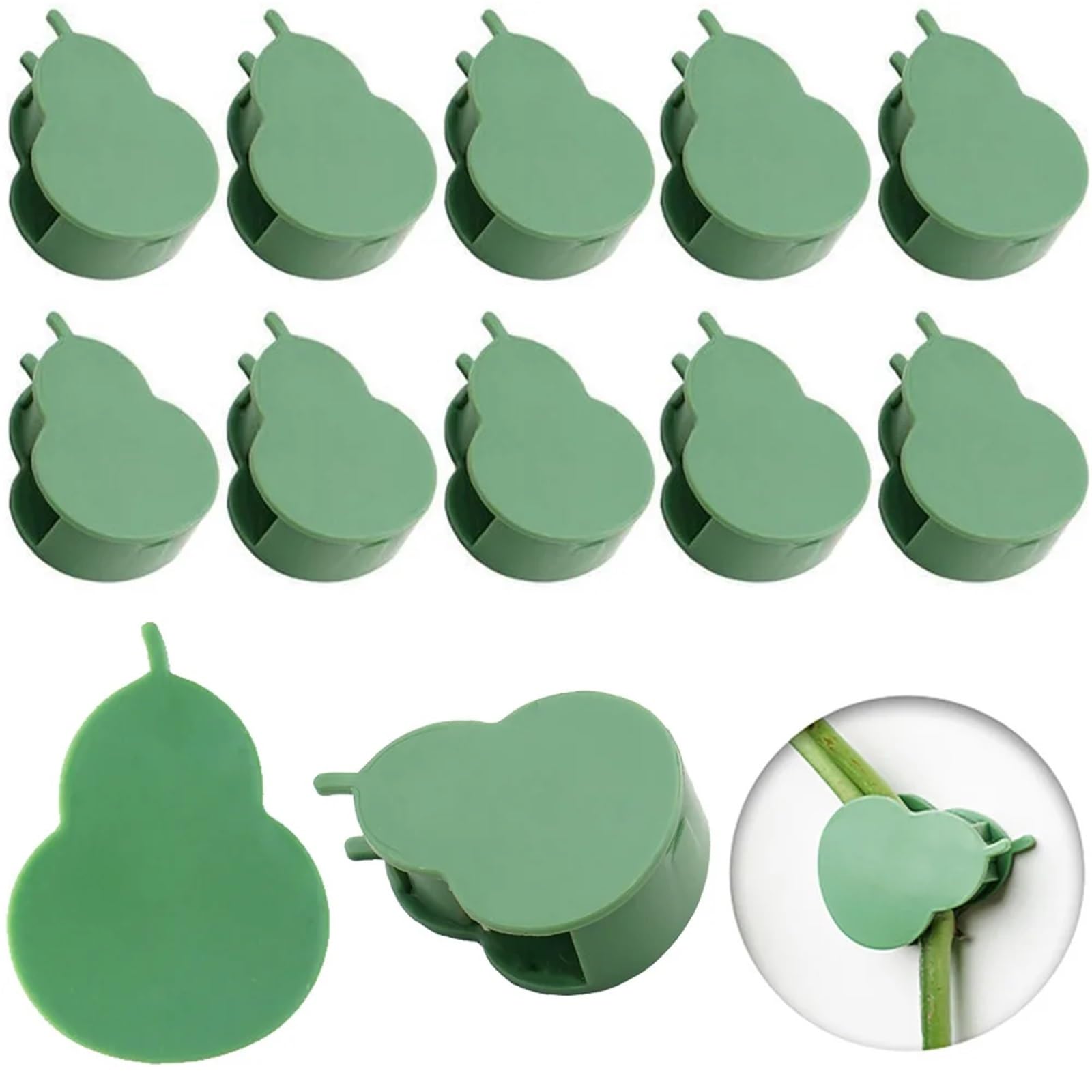 Pflanzen-Wand-Clips, unsichtbare Wandbefestigung, Rattan-Rankenhalterung, feste Schnalle für Zimmerpflanzen, Weinwand-Clips, Pflanzenhaken für Pflanzen, Grün, 100 Stück