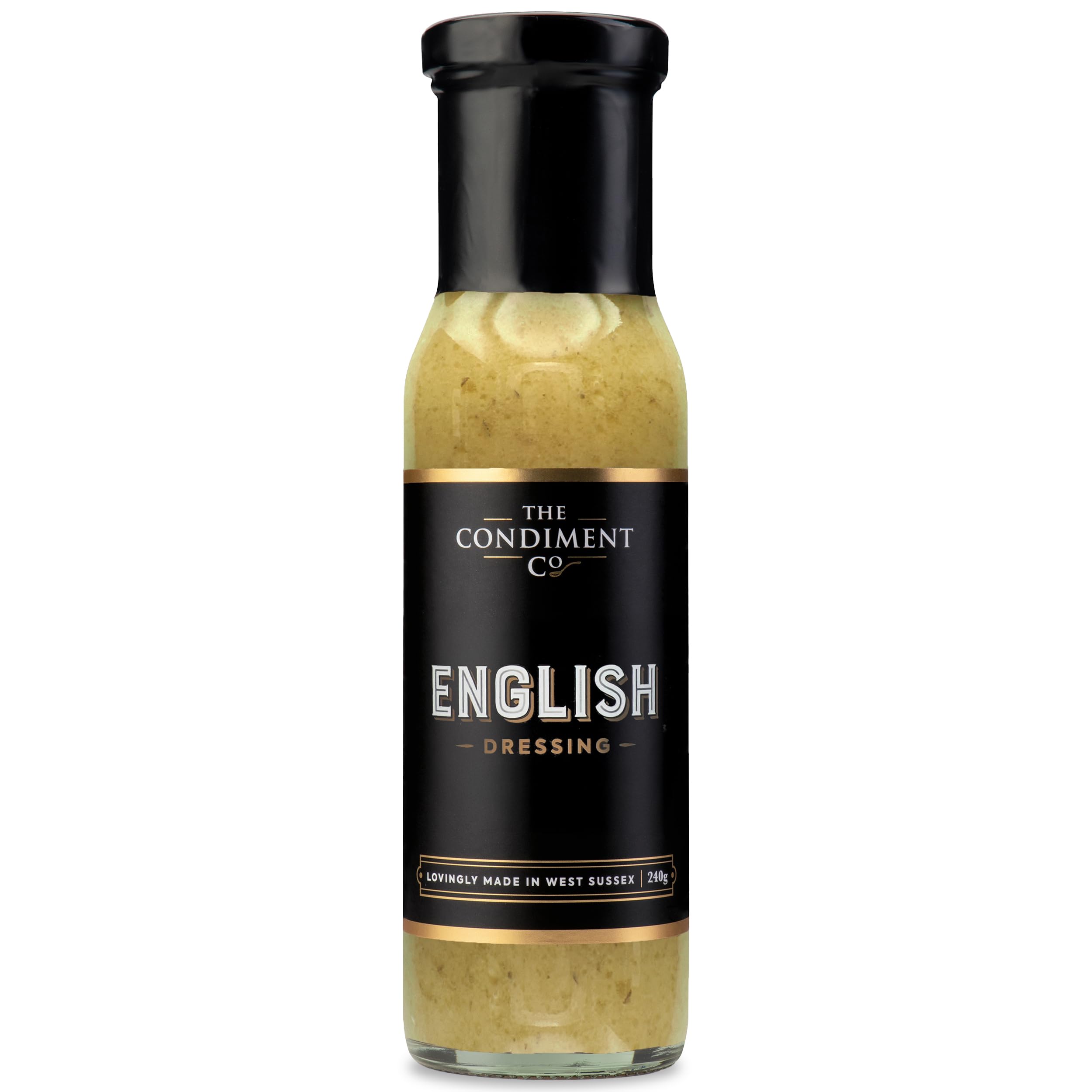 The Condiment Company English Dressing 240g Bottle, Mustard, Herbs and Honey Sauce Perfect for Salads, Fish and Meat, British Made, Vegetarian and Gluten Free