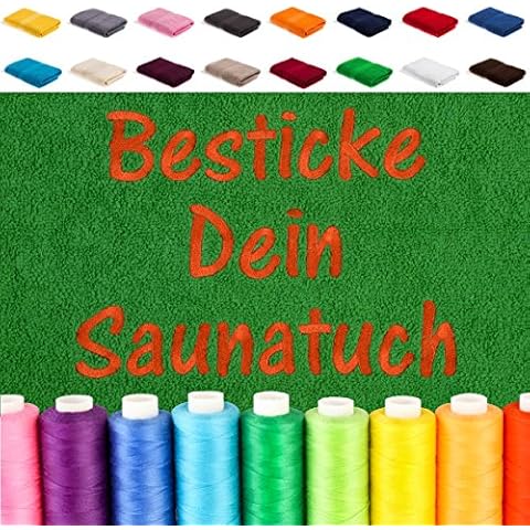 EllaTex Besticken Sie Handtuch mit Namen oder mit Wunschtext Bestickt Cover
