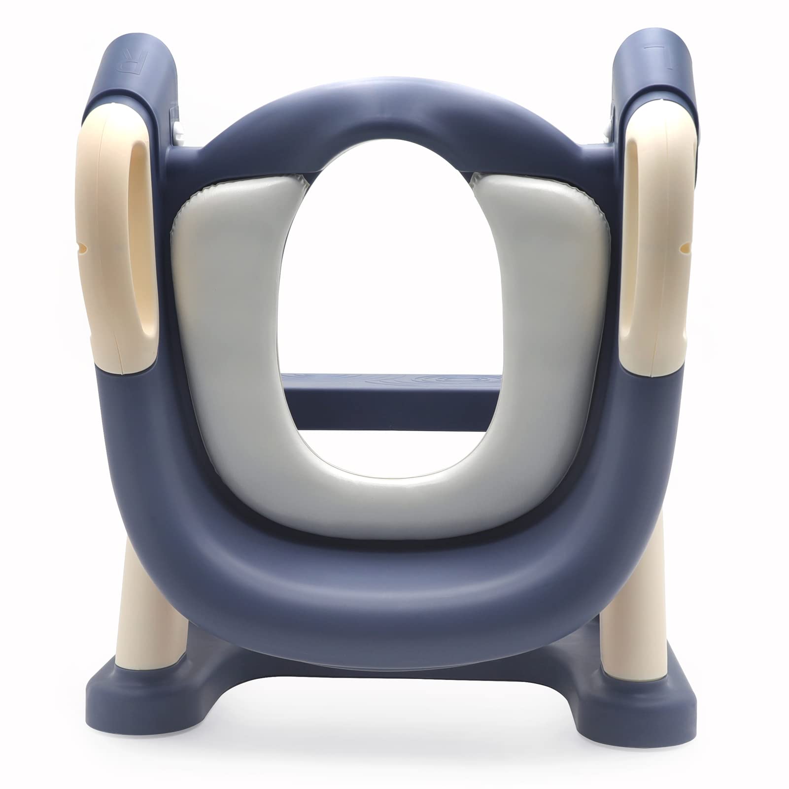 𝐇𝐀𝐒𝐤𝐮𝐥𝐥𝐞 Töpfchen-Trainingstoilette für Kleinkinder, Töpfchen-Trainingssitz mit Leiter, Töpfchen-Trainingstoilette für Kleinkinder, Kindern, Jungen und Mädchen, rutschfest, faltbar, blau