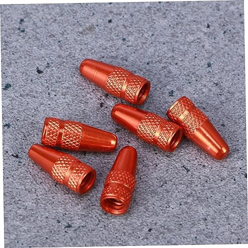 12 tapas de válvula para neumáticos de bicicleta de aluminio, color naranja, para válvulas francesas, previenen fugas y suciedad, aptas para bicicletas de montaña y carretera miniatura 2