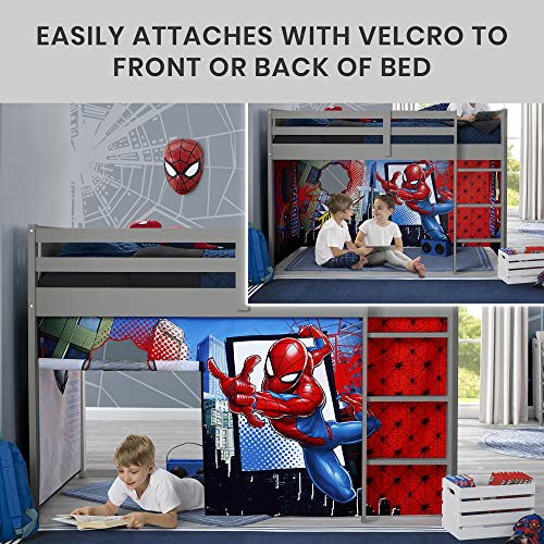 Delta Children Twin Loft Bed With Guardrail And Ladder + Tent (Bundle), Charcoal/Spider-Man #TOP4