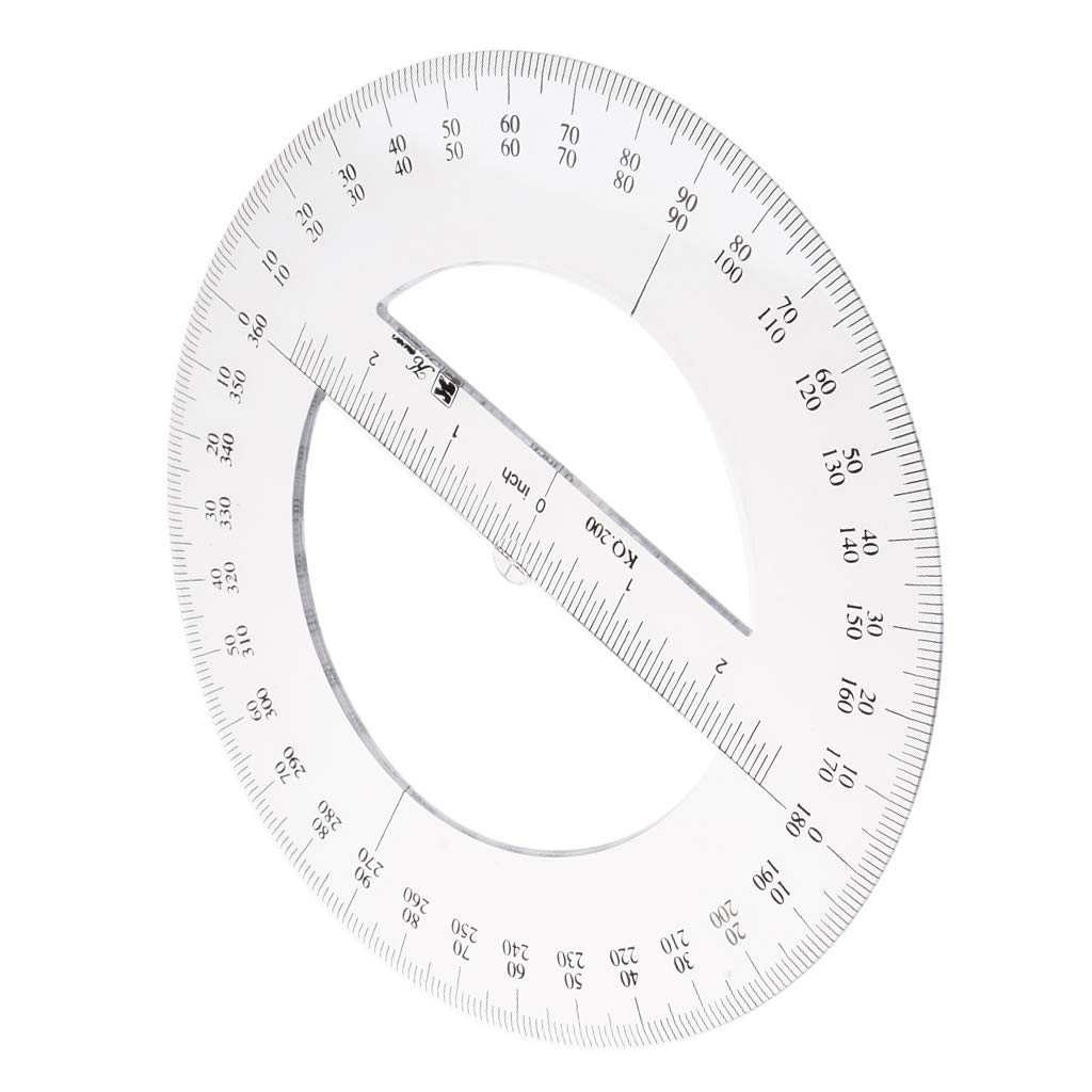 Lot de 10 Rapporteurs à 360 degrés pour mesurer les angles et dessiner 20 cm
