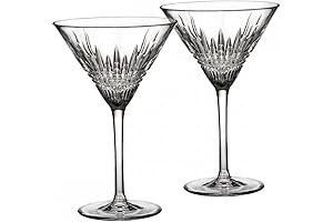 Waterford Lismore Diamond Crystal Martini Glasses