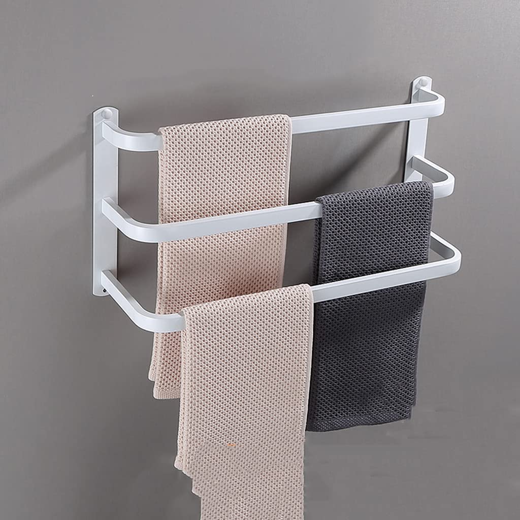 Toallero de tres barras en el baño de acero inoxidable de 60 cm resistente al agua para pared
