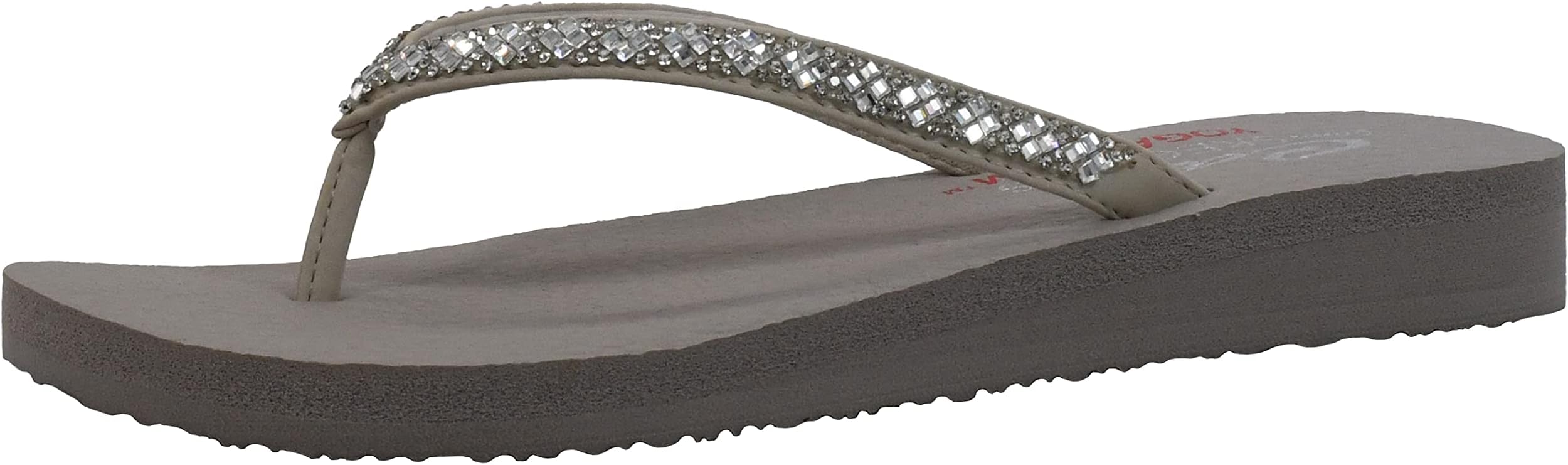 SkechersWomen's Meditation-Perfect 10-Square Rhinestone Embellished Thong Flip-Flop