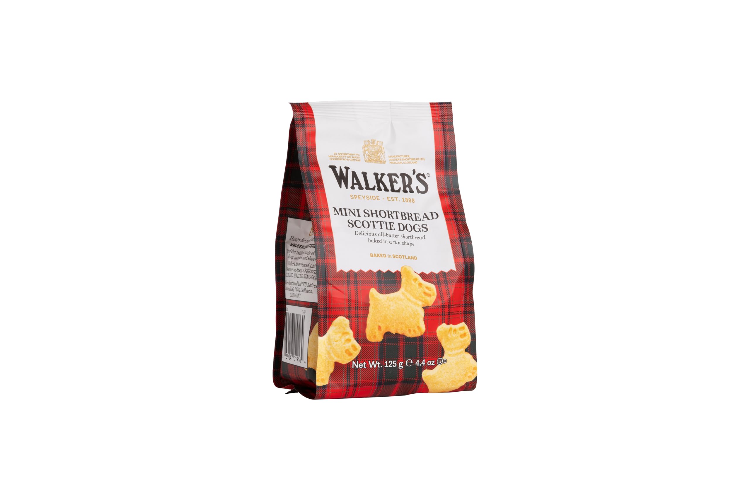Walker's Shortbread Mini Scottie Dogs – Traditional All‑Butter Scottish Recipe, 125 g