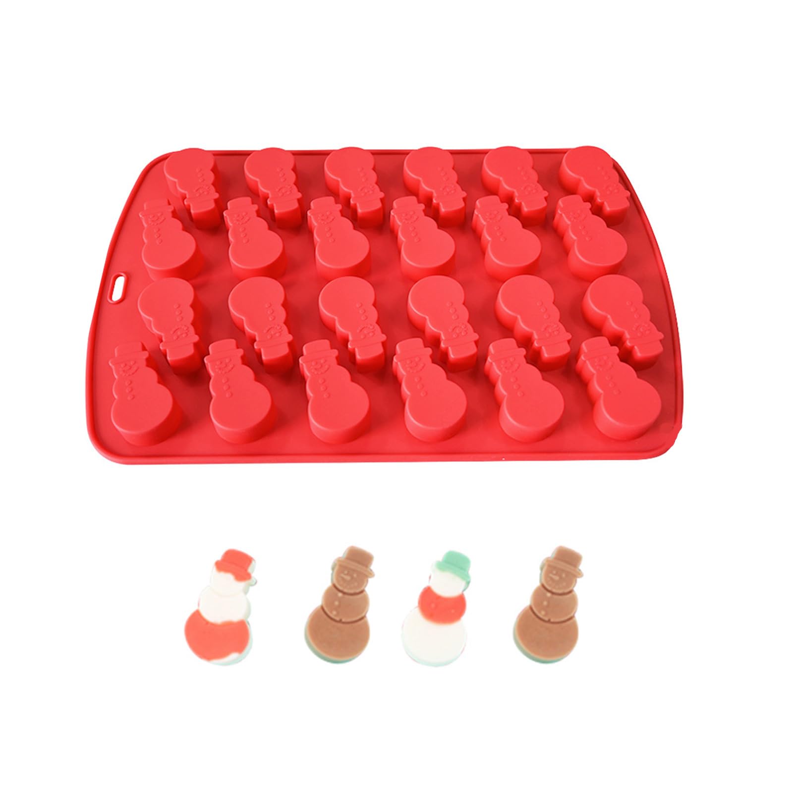 Tsophreniq 24 Cavity Christmas Silicone Mold Fondant Chocolate Cake Dessert Homes Kitchen Baking Supplies Chocolate Different Shapes for Household Cute Soap Molds Silicone Shapes