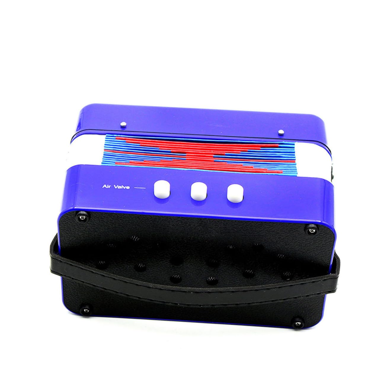 Fisarmonica per Ragazzo Ragazza Portatile Blu, Strumento Abs Educativo | Concertina Giocattolo, Adatta a Piccoli Utenti, Pratica da Trasportare, Favorisce Coordinazione Occhio-mano
