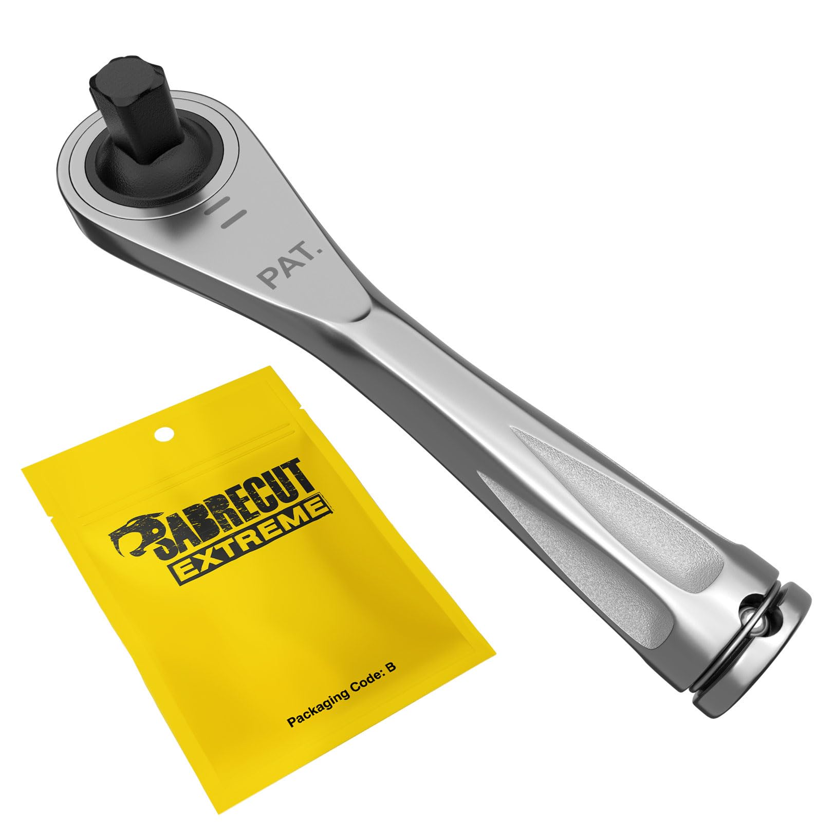 1 x SabreCut MRSC03 Mini Micro Ratchet 1/4" Square 6.3mm (1/4") HEX Drive Stainless Steel Professional 72 Tooth Gear Hand Ratchet Wrench