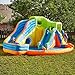 Banzai Inflatable Backyard Water Slide Pipeline Twist Kiddie Pool, Ages 5-12, Blue/Orange