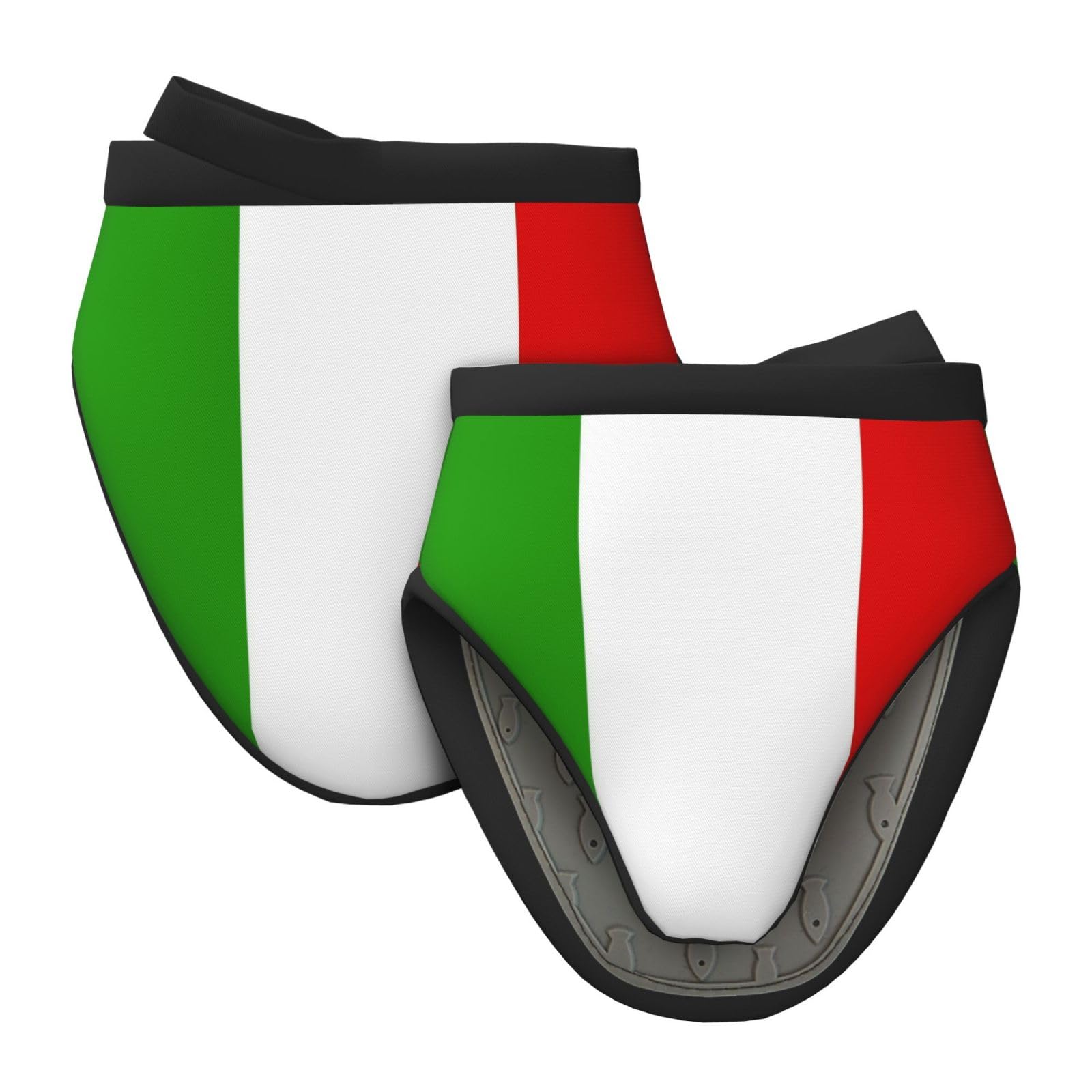 Silicone Oven Mitts, Heat and Slip Resistant Kitchen Mittens 2-Pack Set, Italy Flag Short Soft Oven Gloves