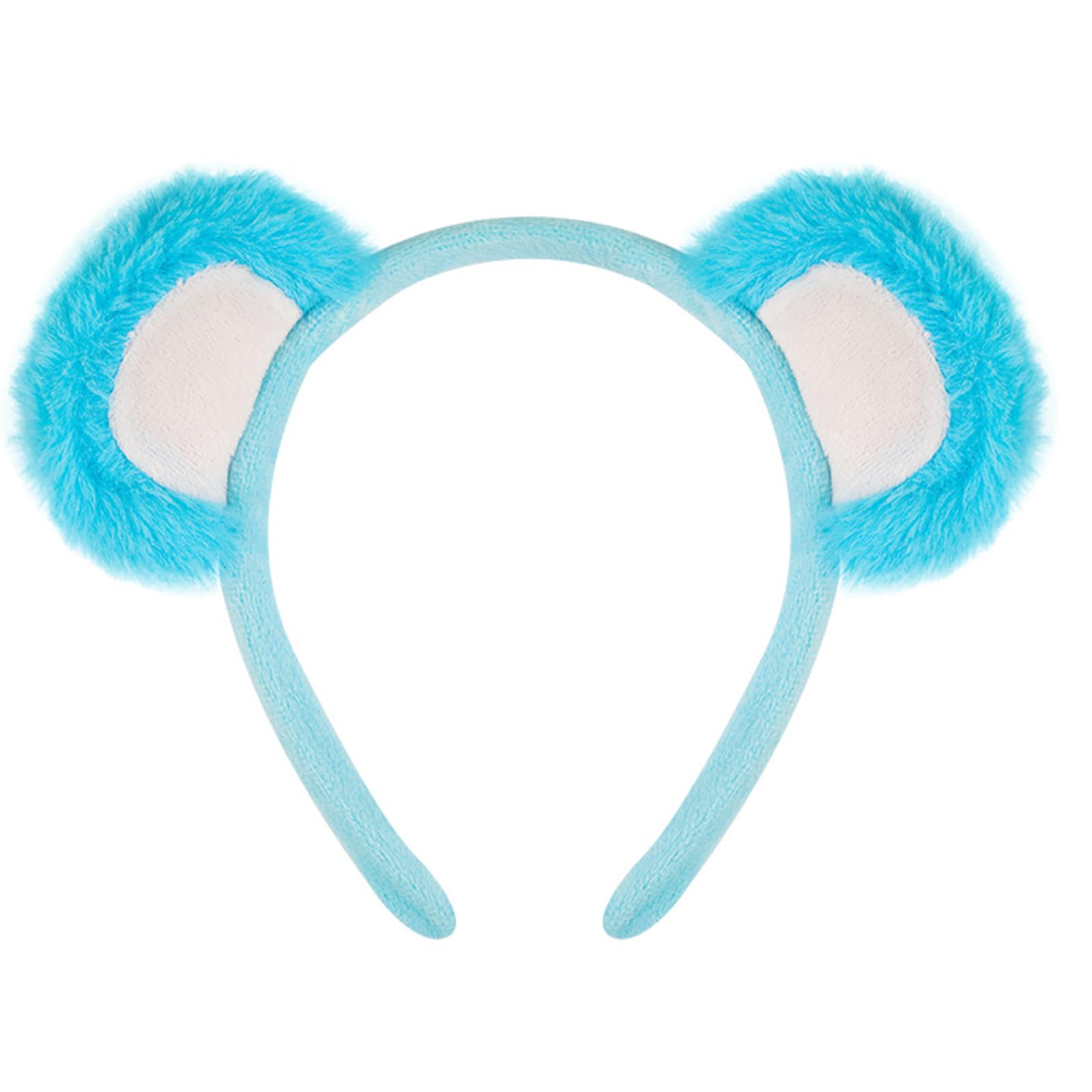 GMBYLBY Furry Bear Ear Hairhoop for Female Face Washing Makeup Plush Hairband Cosplay Costume Accessory Halloween Party Headwear Daily Wear Headband