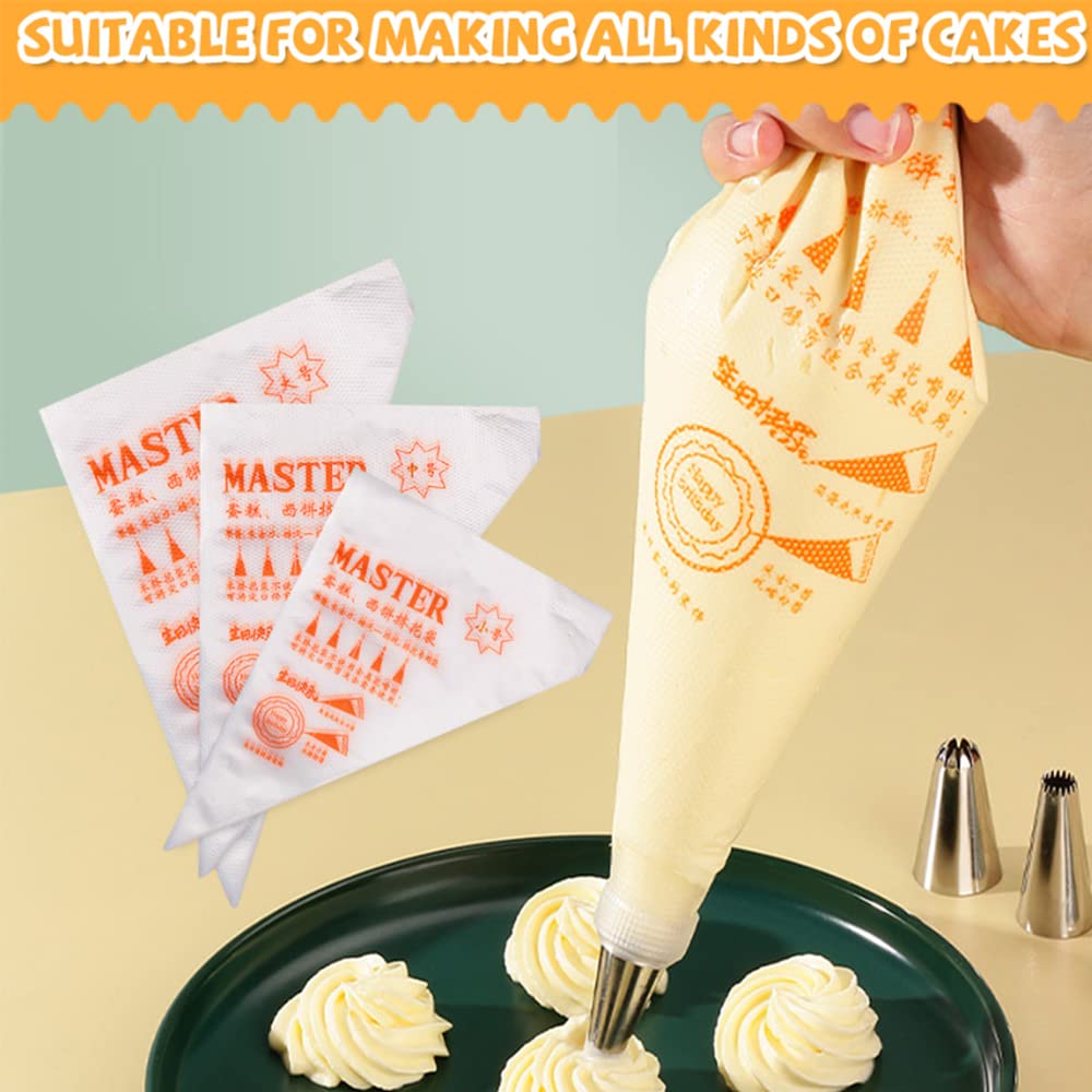 trabag 300pcs Piping Bags Disposable, 3 Sizes Large Piping Bags, Icing Bags Disposable, Baking Accessories - Image 4