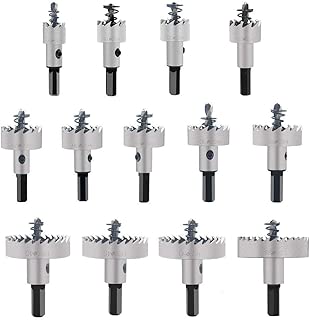 HSS Hole Saw Kits for Metal, Rocaris 13 pcs High-Speed Steel Hole Saw Cutting Kit Drill Bits Opener Cutter Tool for Stainless Steel,copper, Iron 16~53mm - coolthings.us
