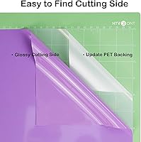 Vista 5 de HTVRONT Vinilo Permanente Morado Claro - Rollo de Vinilo Adhesivo Permanente Brillante Morado de 12" x 14 pies Compatible con Máquina de Corte