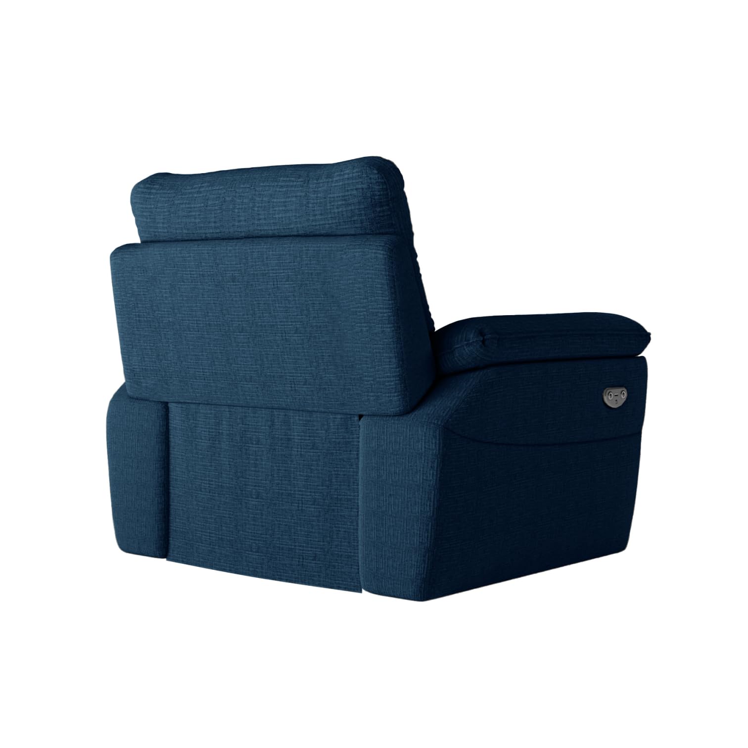 LOUNGITUDE - Ross Fauteuil de Relaxation électrique en Tissu texturé 3D - Bleu foncé