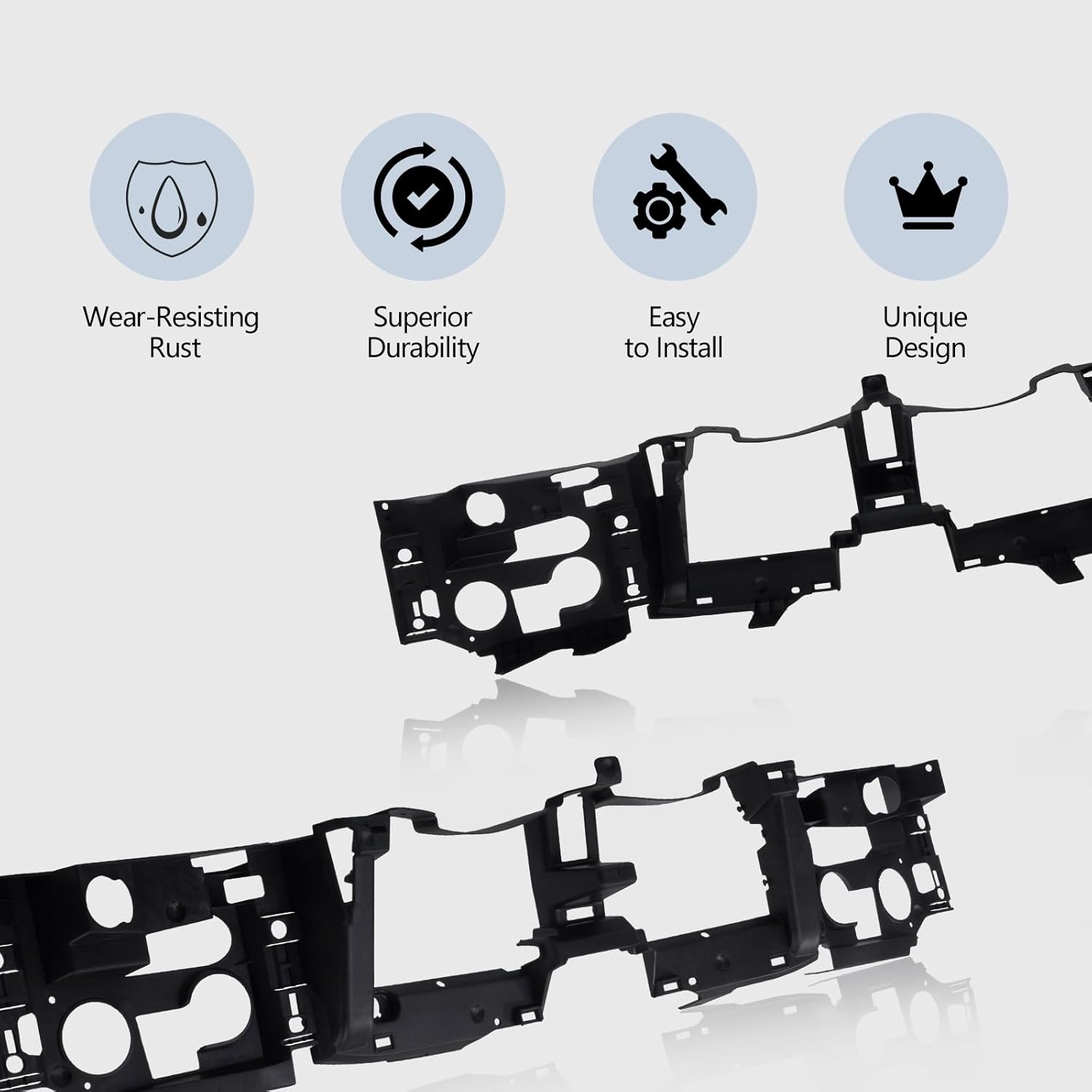 Front Headlamp Headlight Mounting Panel Header Panel Compatible With Chevrolet Trailblazer 2002-2009 & Trailblazer EXT 2002-2006