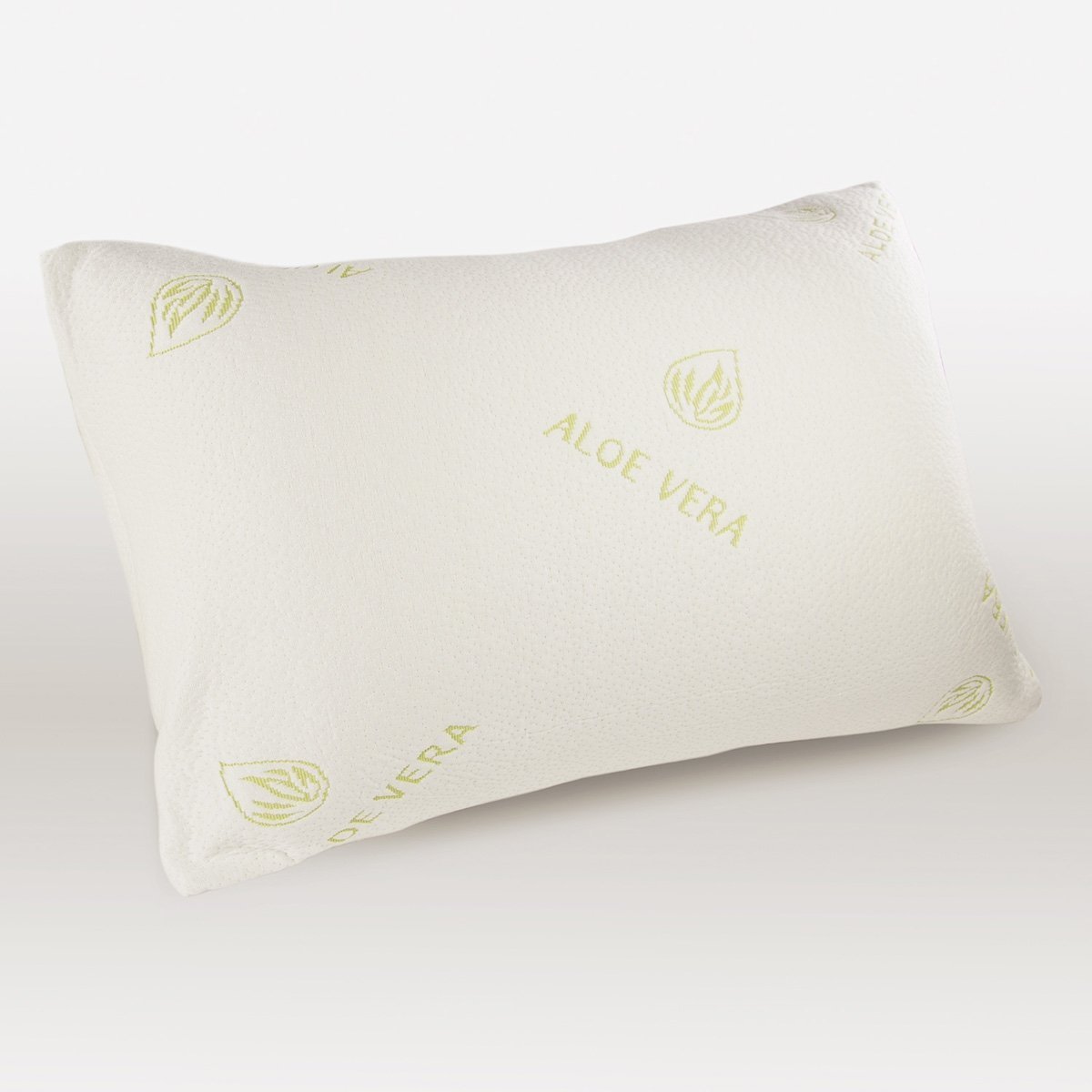 CHILIMILII Natural Aloe Vera Memory Foam Pillow, Orthopedic Anti Mite Pillow, Extra Fill, Anti Allergenic (1 Pack)