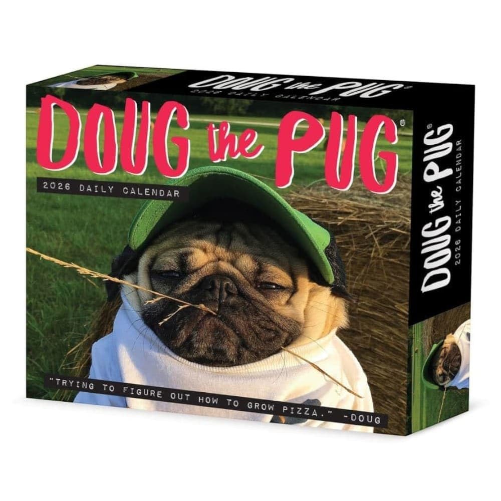 Doug the Pug 2026 Box Calendar-USA