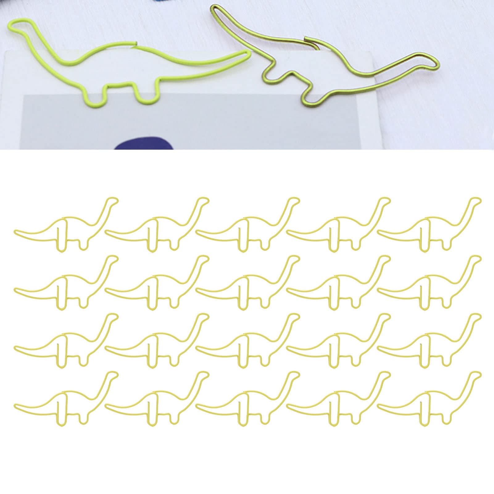12 Pcs Dinosaur Paper Clips - Animal Shaped Bookmark Clips For School Office