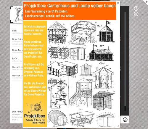 Preisvergleich Produktbild Gartenhaus und Laube selber bauen: Deine Projektbox inkl. 757 Seiten Original-Patente bringt Dich mit Spaß ans Ziel!