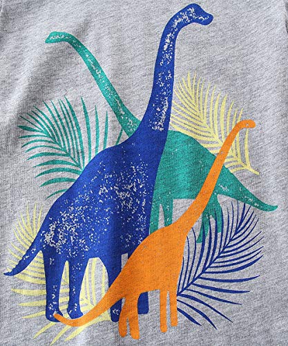 Bumeex Toddler Boys Clothes Dinosaur Short Sleeve Tee And Shorts Set Size 6 #TOP1