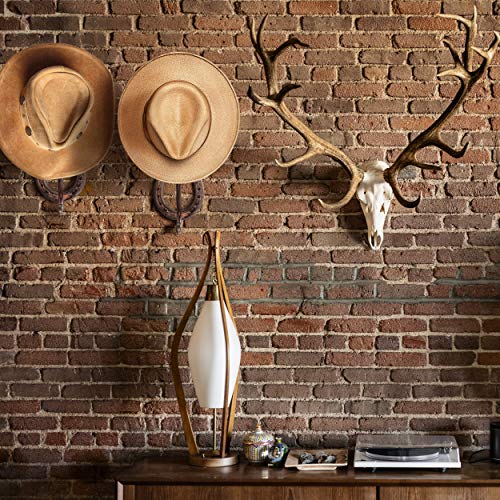 Cowboy Hat Rack - Set Of 2 Decorative Wall-Mounted Holder - Heavy-Duty Iron Hanger And Organizer Diy Kit For Hats, Coats And Keys - Rustic Western Horseshoe Hooks For Storage And Display #TOP2
