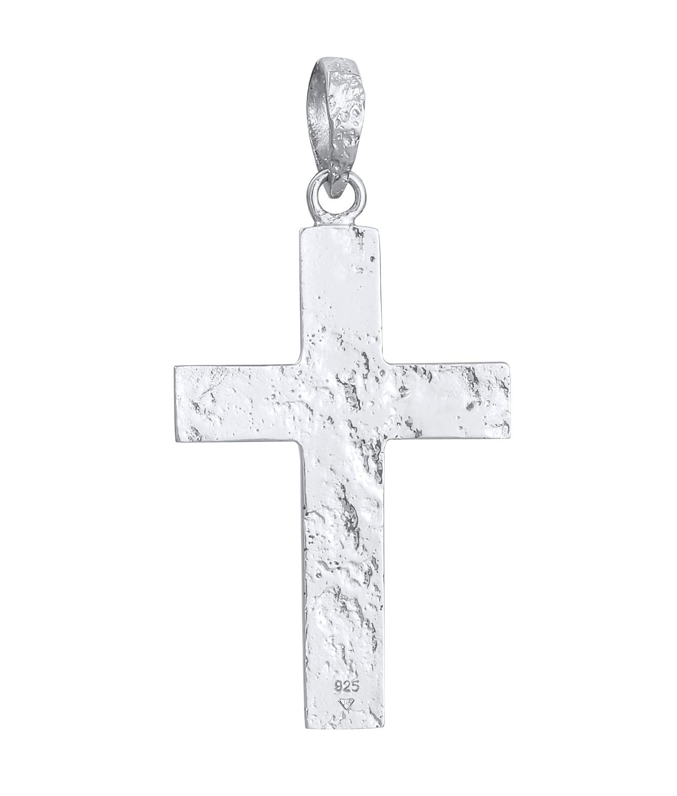 Kuzzoi Silber Kreuz Anhänger für Ketten massivem 925er Sterling Silber für Halsketten Markanter Kreuzanhänger handgefertigt 54 mm hoch