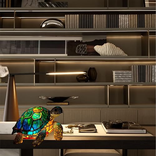 Miniatura 3 de Lámpara de mesa de resina manchada estilo retro de animales, decoración del hogar, luz nocturna con forma de animal, lámpara de escritorio para