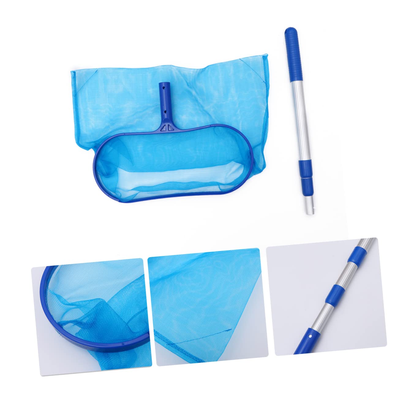 BESPORTBLE Limpieza para Piscina de Limpieza con Malla para Rastrillo de Herramienta para Limpiar Piscinas con Varilla de Expansión