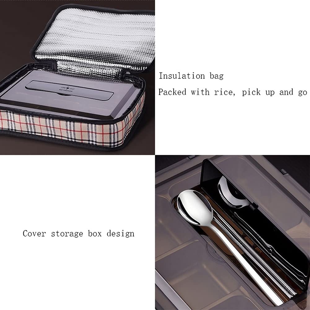 Piatti della Cena 304 Acciaio Inox Acciaio Inossidabile Pranzo Isolato Scatola for Pranzo Studente Adult Lunch Box Grande capacità Separata e Portatile Piastra di Dinning