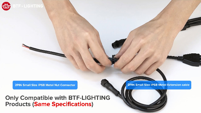 BTF-LIGHTING 3 Core 3 pin Big Size IP67 Y Shape 1 Male-Divided-2