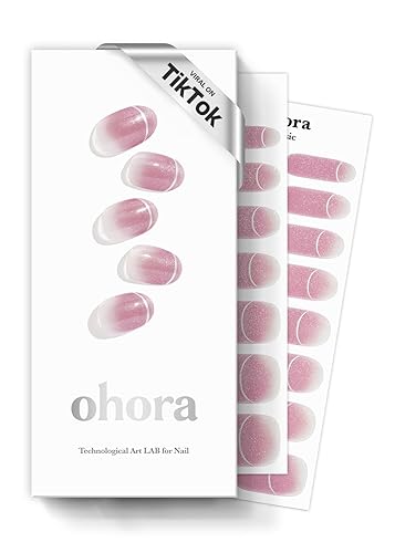 Miniatura 8 de ohora Juego de tiras de uñas de gel semicuradas N de algodón crema, N rosa, N beige, funciona con cualquier lámpara UVLED, calidad de salón, larga