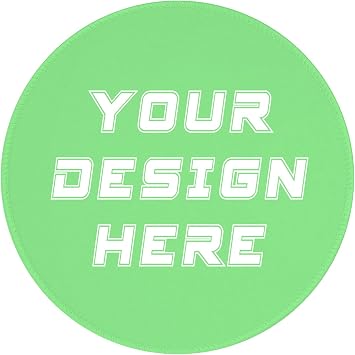 Customized Round Mouse Pad Gaming Mousepad Washable Non-Slip Rubber Base 7.9 Inch Mousepads Add Your Photo Text Personalized Office Supplies, Light Green, 1 PCS