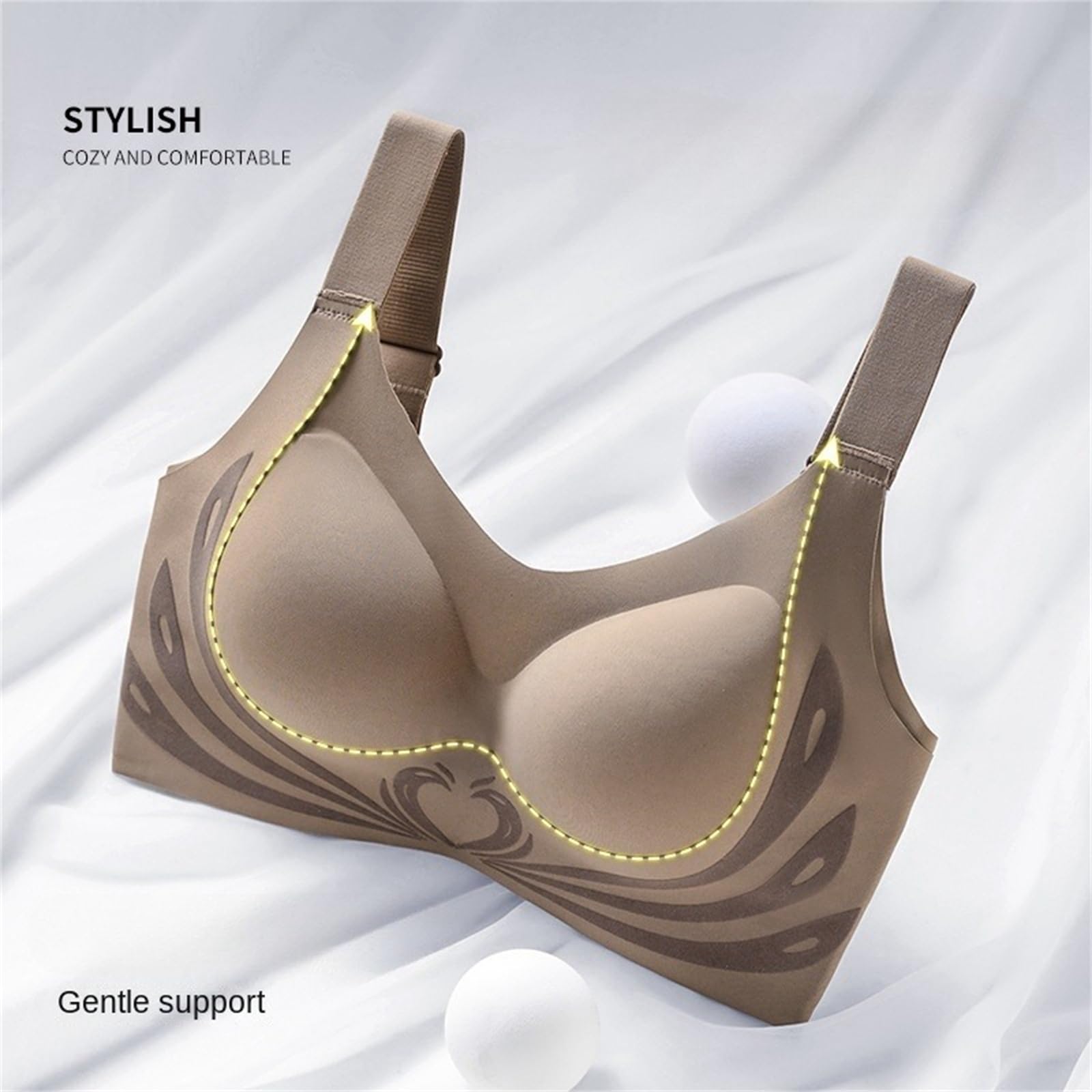 Lushfiting, mocny biustonosz push-up, biustonosz Super Gather Bezprzewodowy biustonosz push-up, bez fiszbin, bezszwowe biustonosze push up na co dzień
