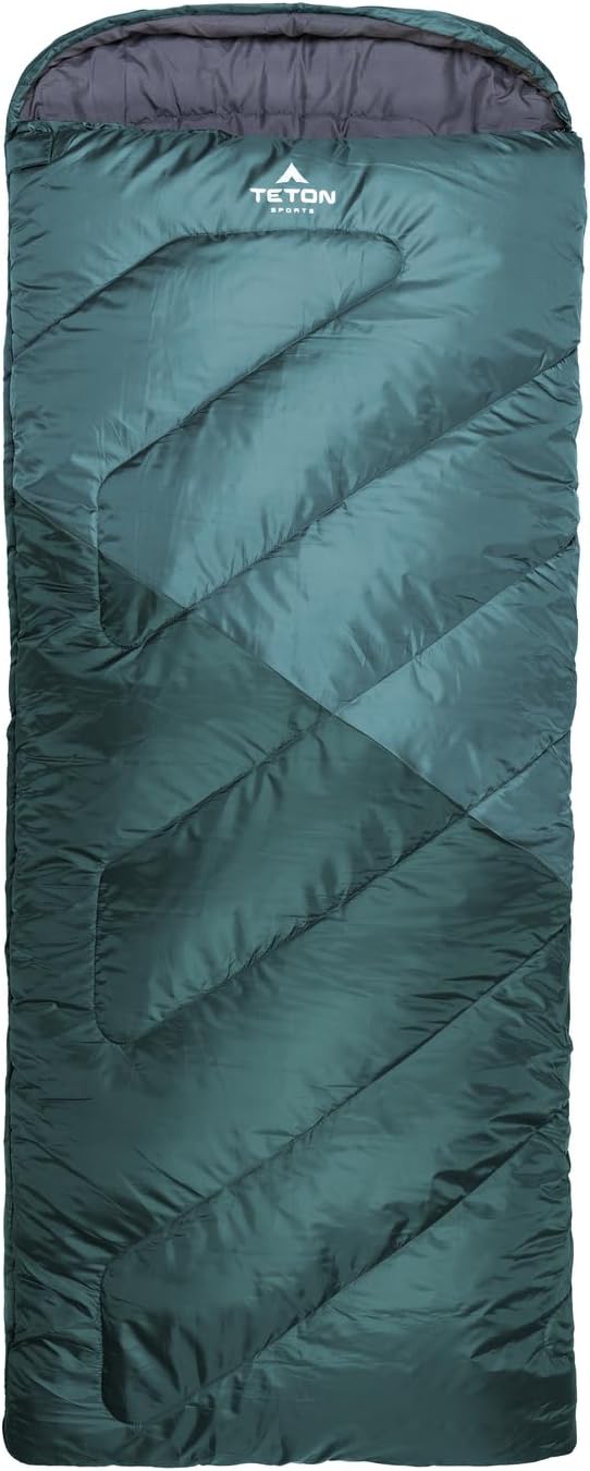 Teton Celsius Regular, -25F, 20F, 0F Degree Sleeping Bags, All Weather Bag for Adults and Kids, Camping Made Easy and Warm, Travel Sack Included Lagoon Regular -25f